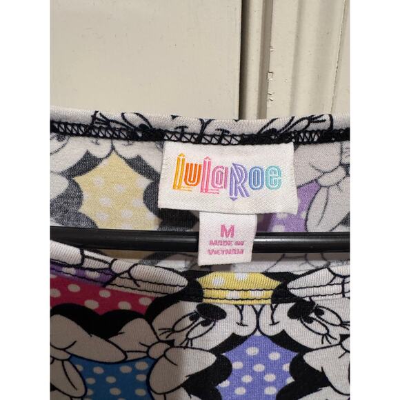 LuLaRoe Disney Minnie Mouse Colorful Tunic Shirt High Low Hem Sz M - Picture 2 of 10